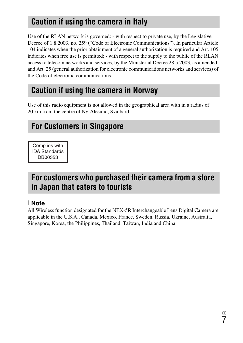 Sony NEX-5R User Manual | Page 7 / 107