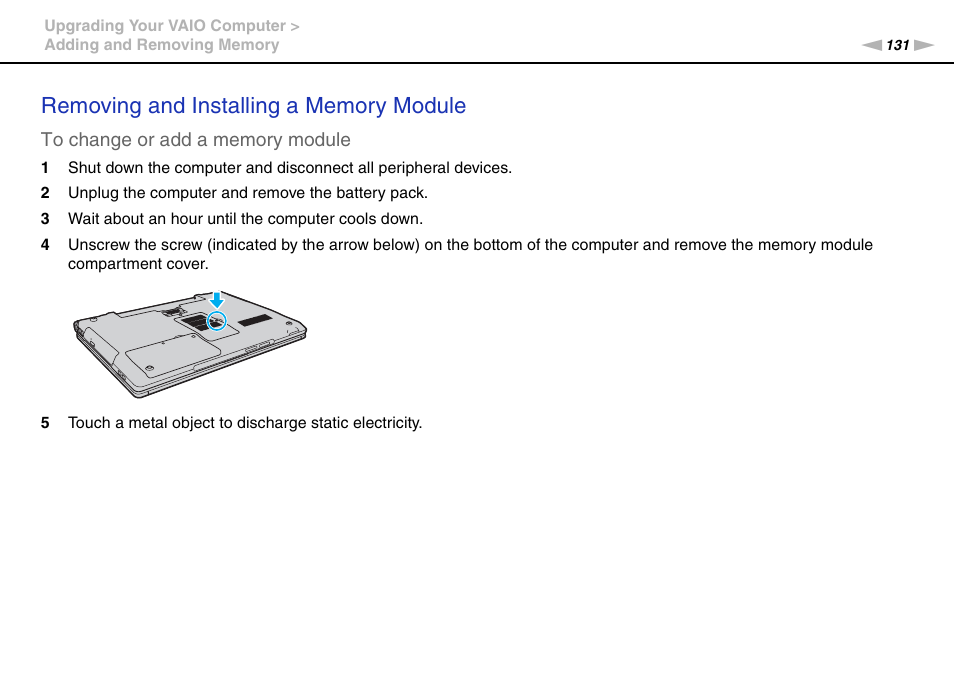 Sony VPCB1190X User Manual | Page 131 / 198