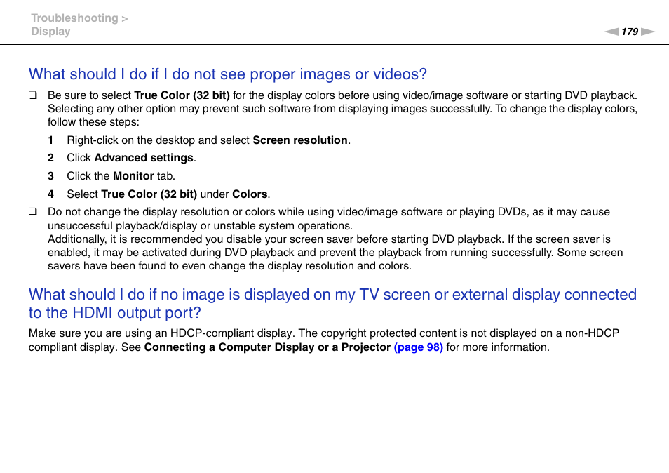 Sony VPCB1190X User Manual | Page 179 / 198