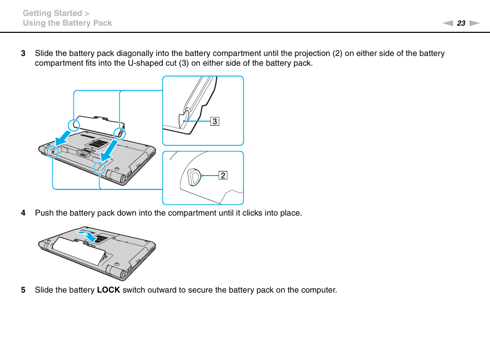 Sony VPCB1190X User Manual | Page 23 / 198