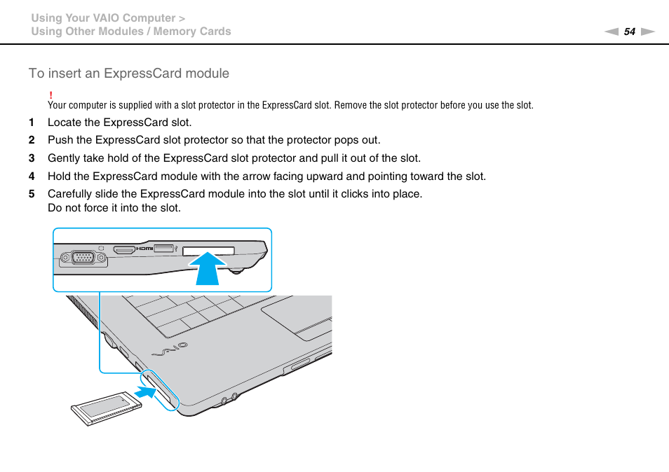 Sony VPCB1190X User Manual | Page 54 / 198