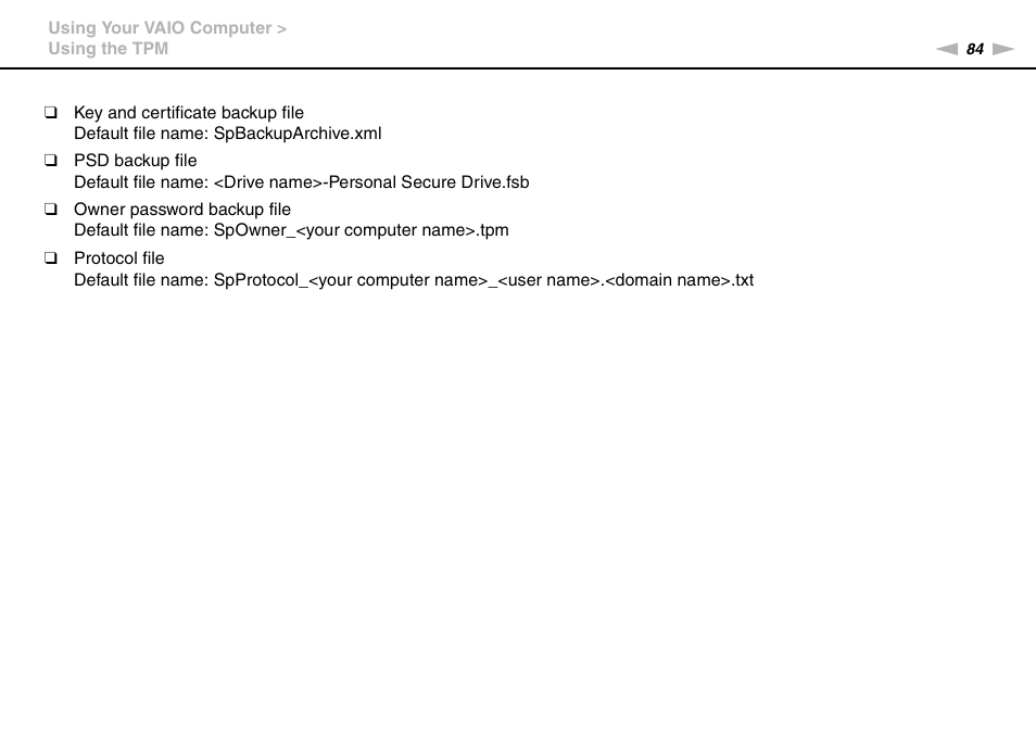 Sony VPCB1190X User Manual | Page 84 / 198