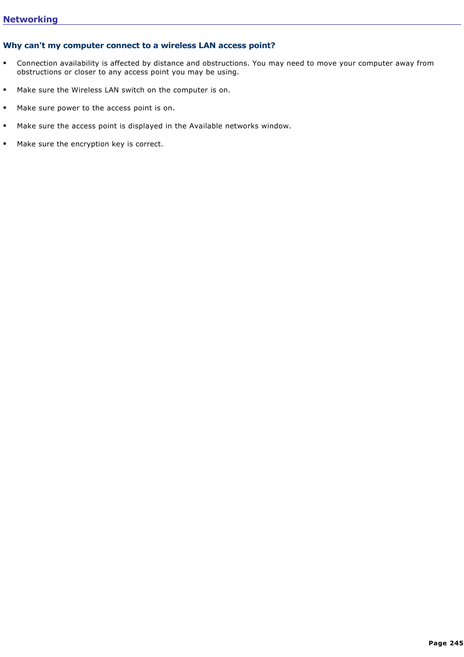 Networking | Sony VGN-A170 User Manual | Page 245 / 315