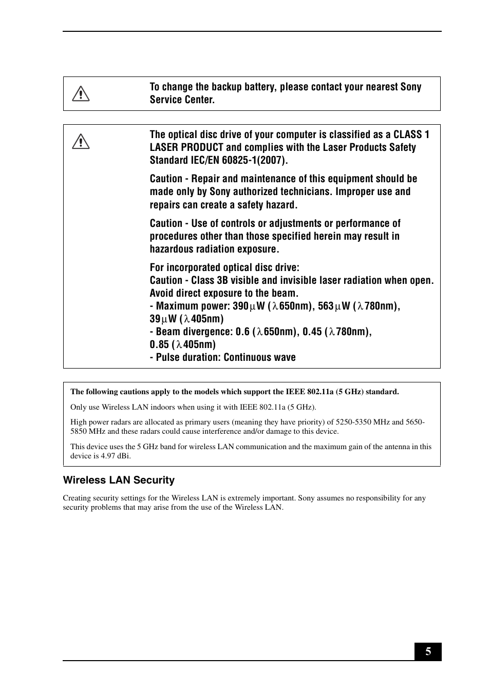 Sony VPCEA Series User Manual | Page 5 / 24