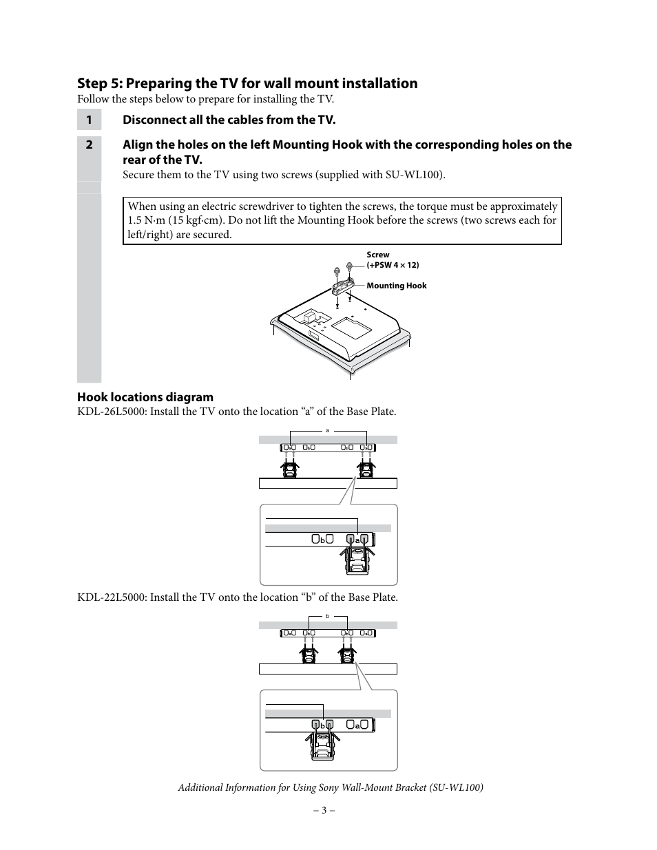 Sony KDL-22L5000 User Manual | Page 3 / 4