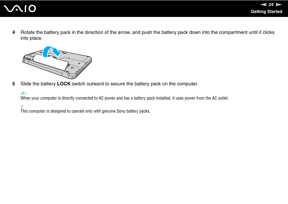 Sony VGN-CS118E User Manual | Page 24 / 193
