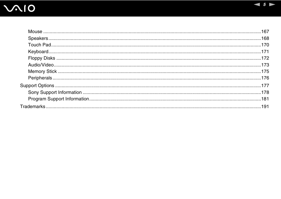 Sony VGN-CS118E User Manual | Page 5 / 193