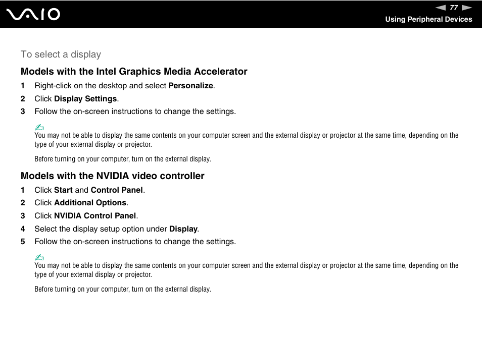 Sony VGN-CS118E User Manual | Page 77 / 193