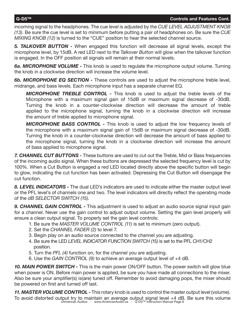 American Audio 4295 User Manual | Page 6 / 16