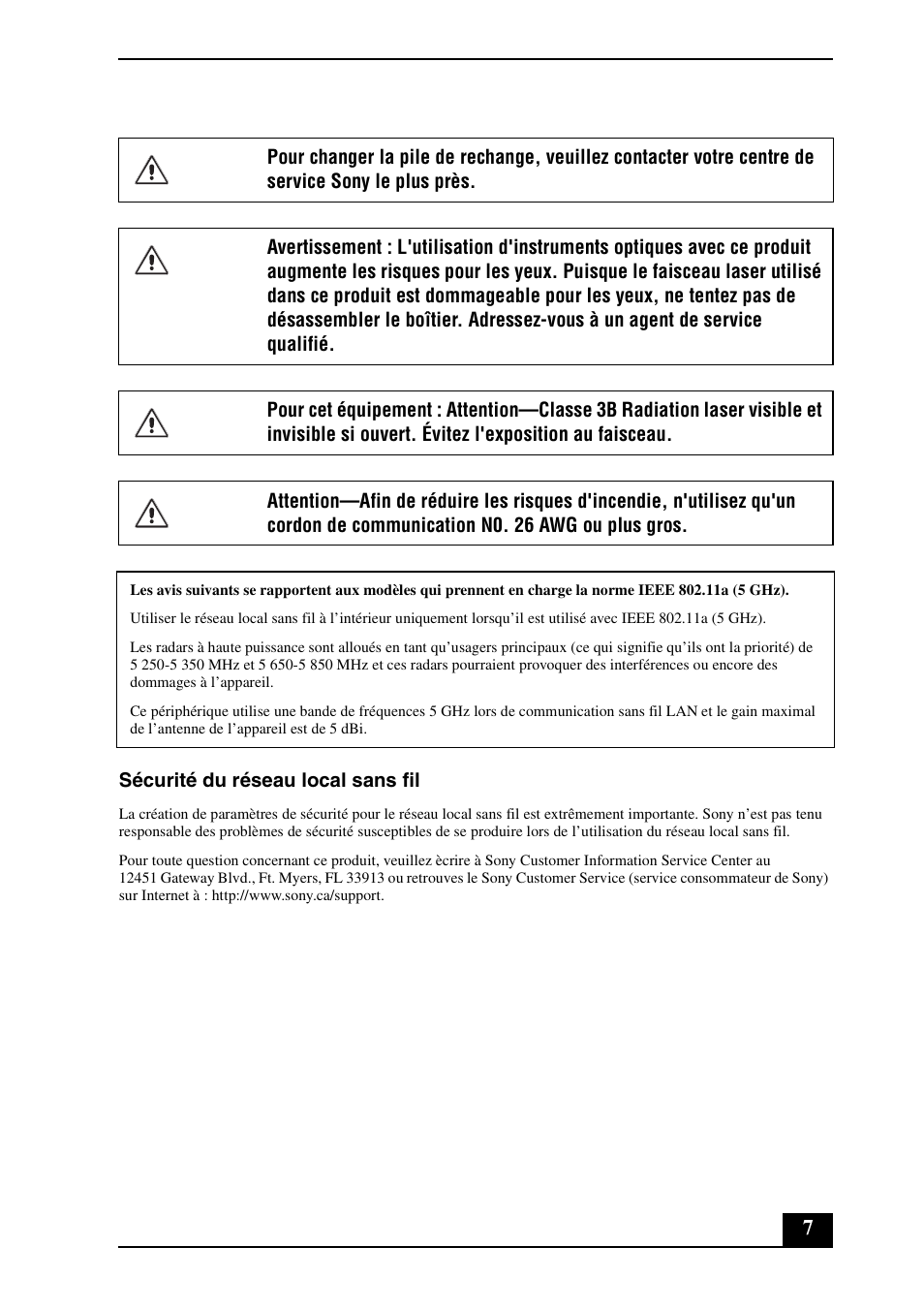 Sony VGN-N350N User Manual | Page 7 / 20