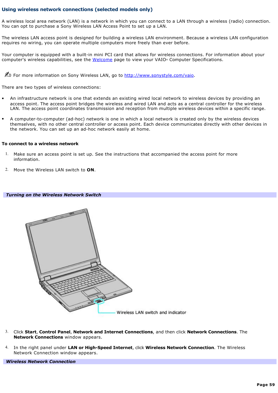 Sony PCG-GRT270P User Manual | Page 59 / 208