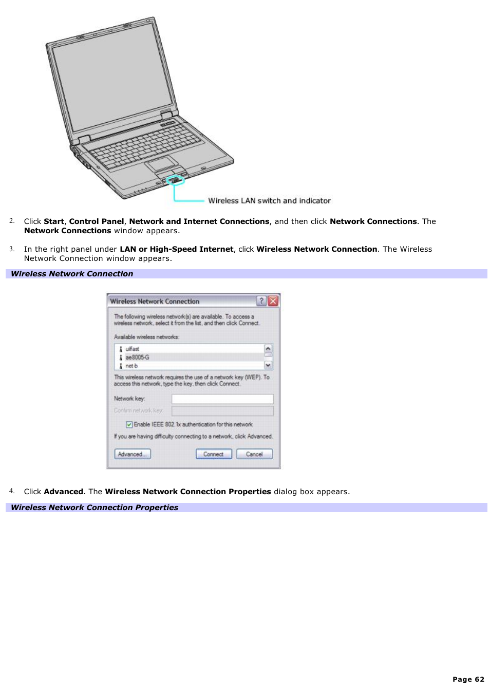 Sony PCG-GRT270P User Manual | Page 62 / 208