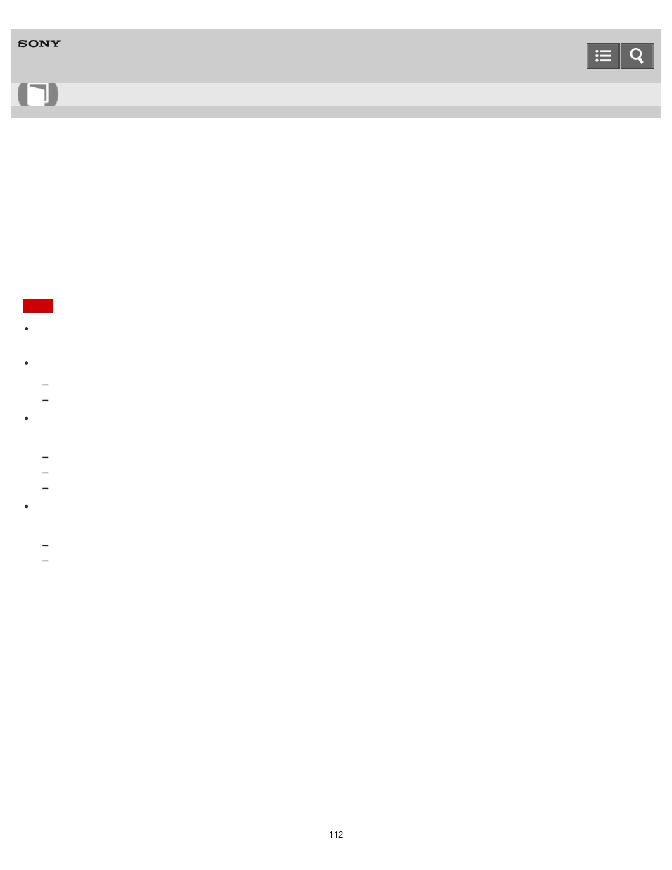 Help guide | Sony DSC-QX100 User Manual | Page 112 / 130