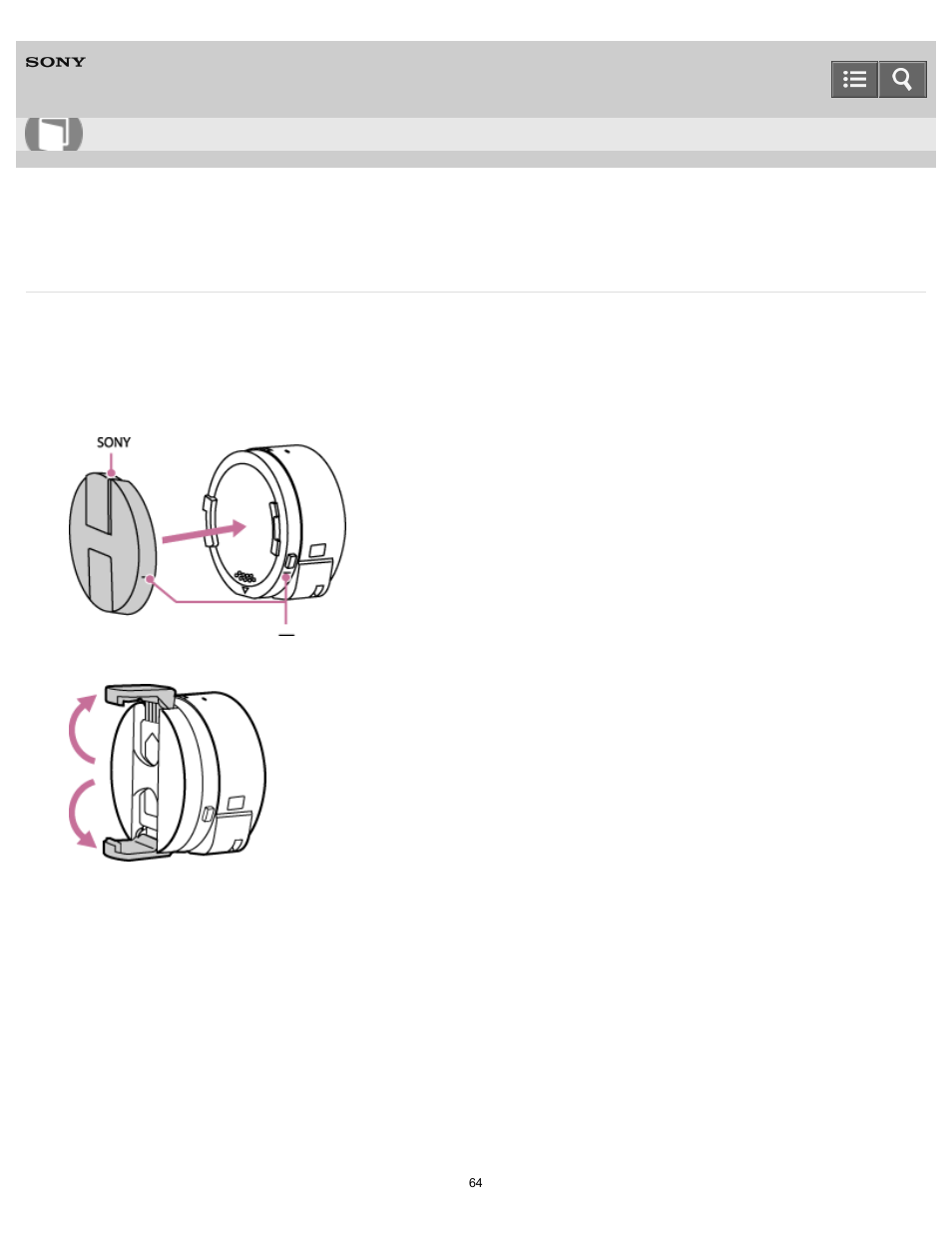 Attaching the camera to a smartphone, Help guide | Sony DSC-QX100 User Manual | Page 64 / 130