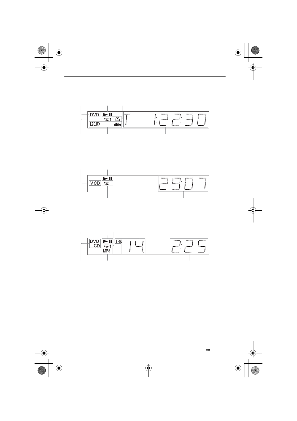 Front panel display | Sony DVP-NS41P User Manual | Page 11 / 72