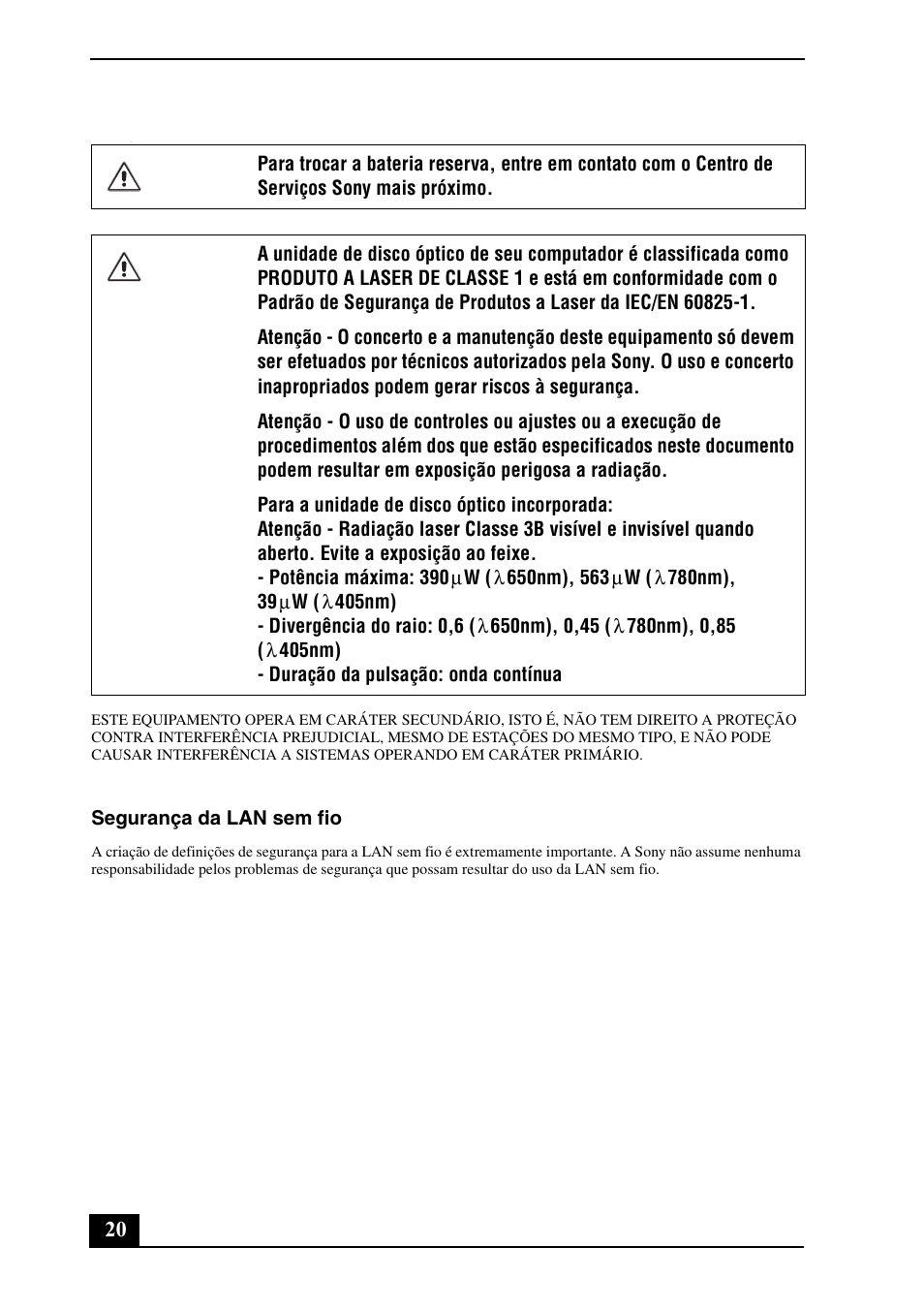 Sony VPCEB16FX User Manual | Page 20 / 24