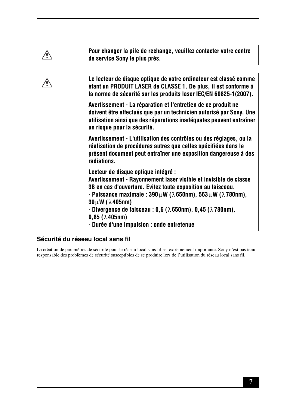 Sony VPCEB16FX User Manual | Page 7 / 24