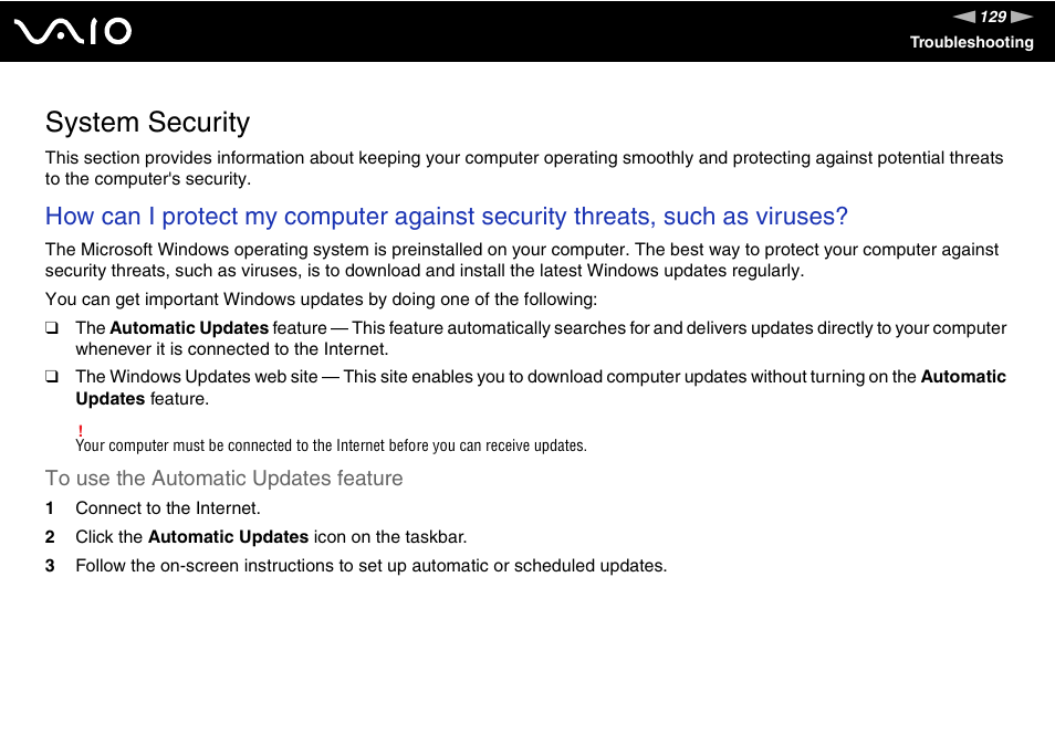 System security | Sony VGC-LS1 User Manual | Page 129 / 168