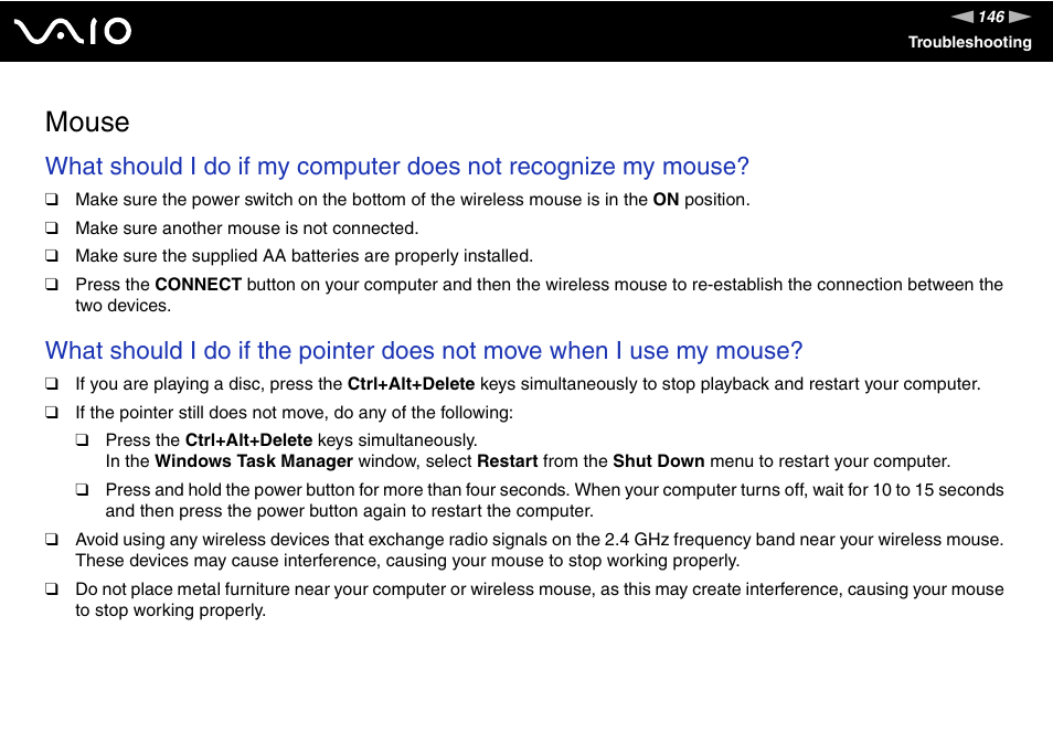 Mouse | Sony VGC-LS1 User Manual | Page 146 / 168