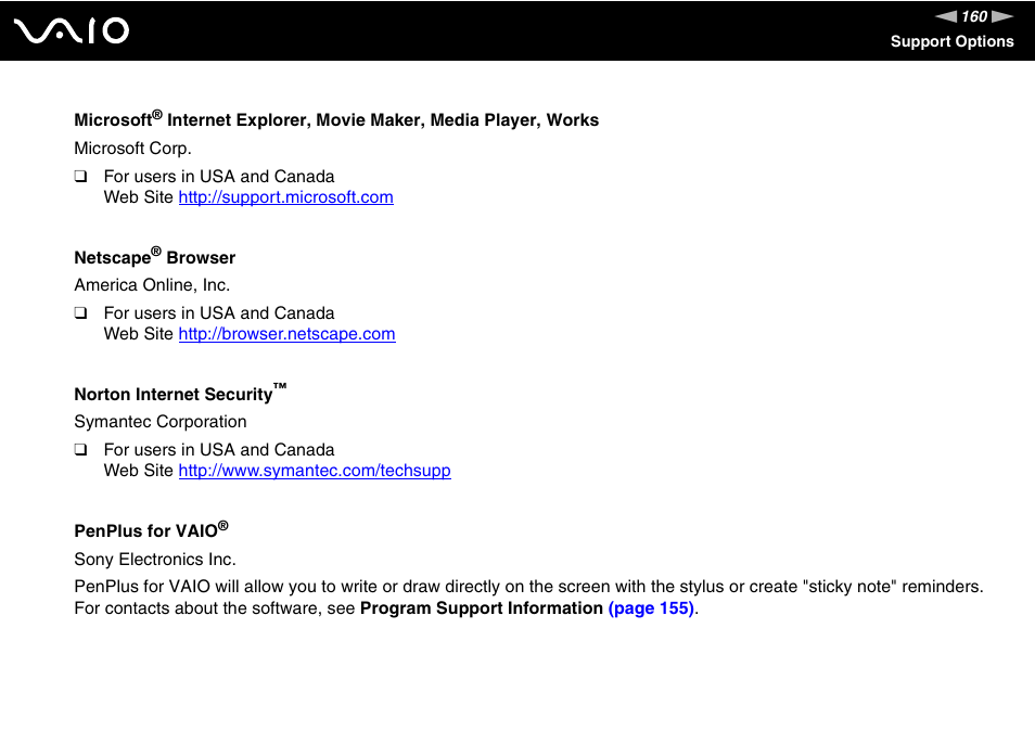 Sony VGC-LS1 User Manual | Page 160 / 168