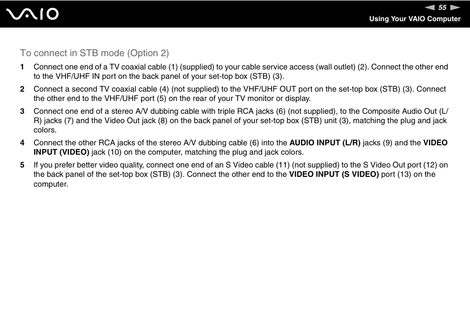 Sony VGC-LS1 User Manual | Page 55 / 168