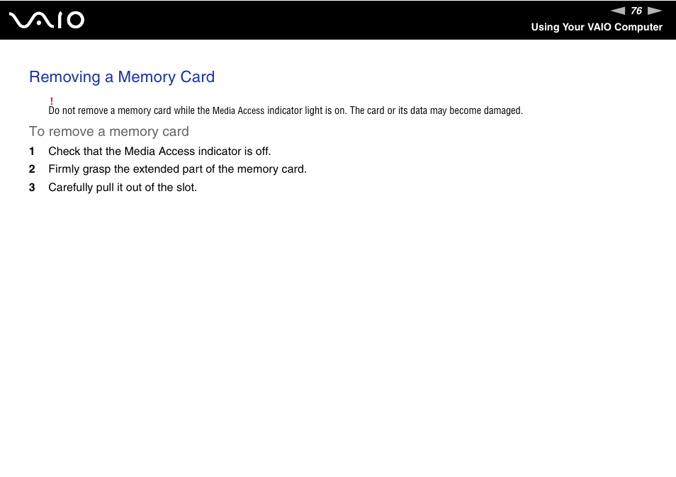 Sony VGC-LS1 User Manual | Page 76 / 168