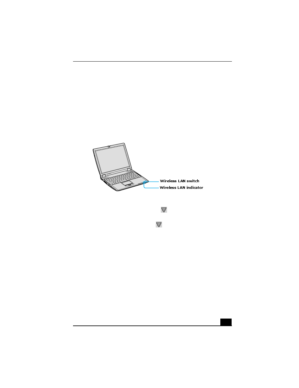 Wireless lan switch wireless lan indicator | Sony PCG-R505GCK User Manual | Page 39 / 198