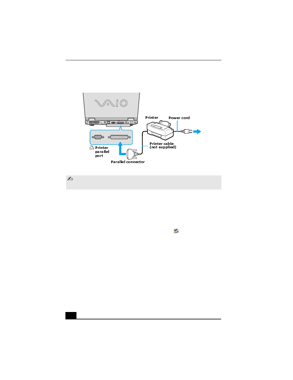 Disconnecting a printer | Sony PCG-R505GCK User Manual | Page 60 / 198