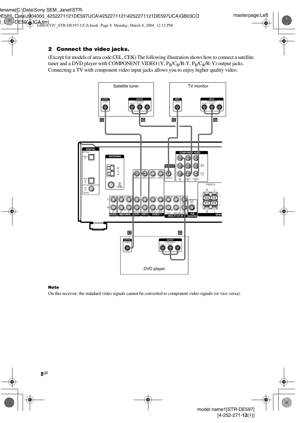 B-y, p | Sony STR-DE597 User Manual | Page 8 / 56