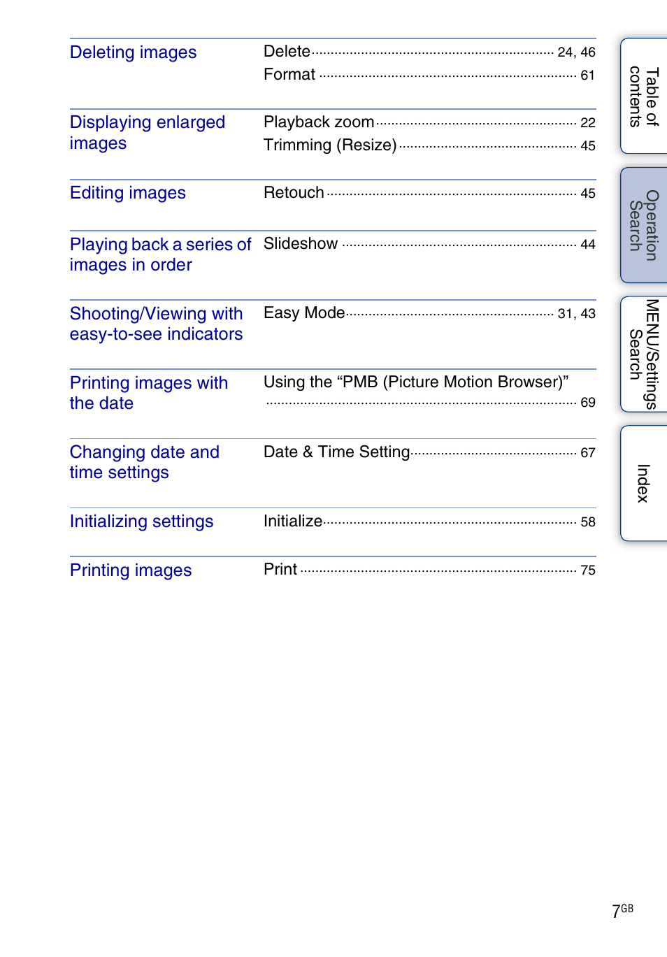 Sony DSC-S2100 User Manual | Page 7 / 93