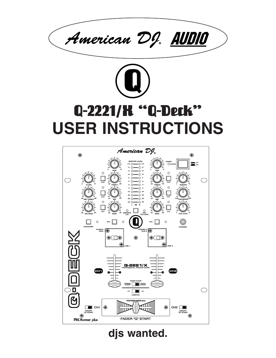 American Audio Q-2221/X User Manual | 10 pages