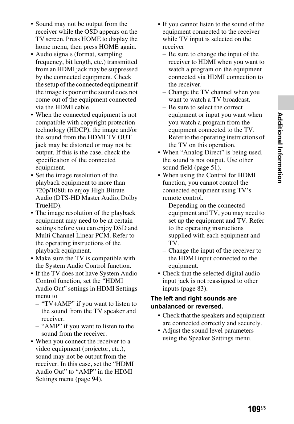 Sony STR-DN840 User Manual | Page 109 / 128