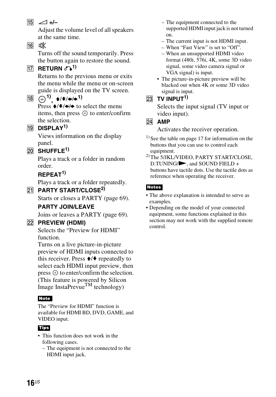 Sony STR-DN840 User Manual | Page 16 / 128