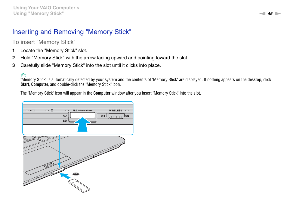 Sony VGNZ890H User Manual | Page 45 / 202