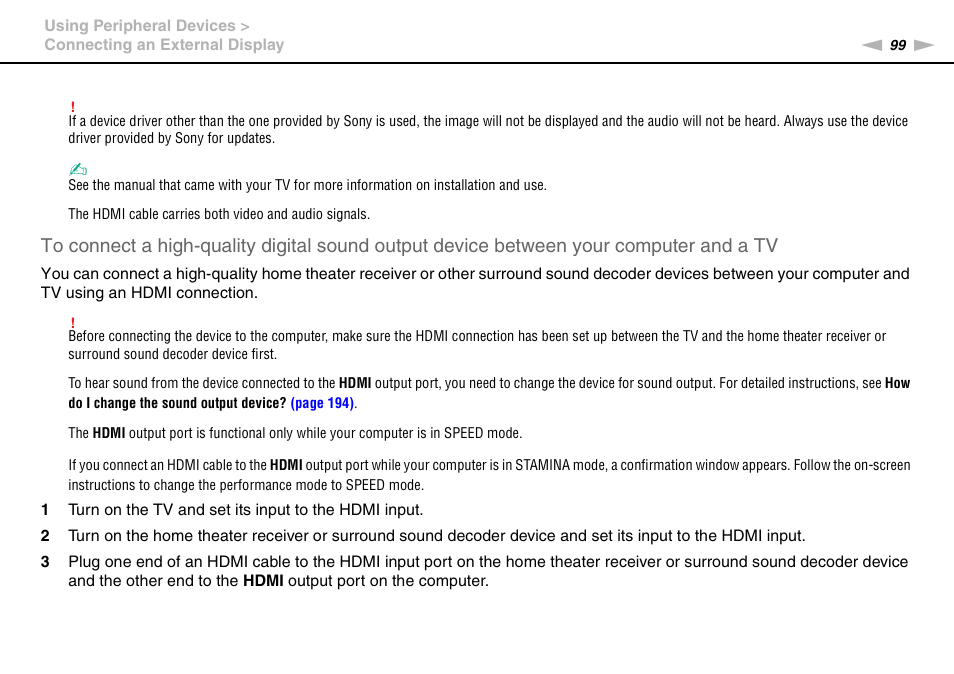 Sony VGNZ890H User Manual | Page 99 / 202