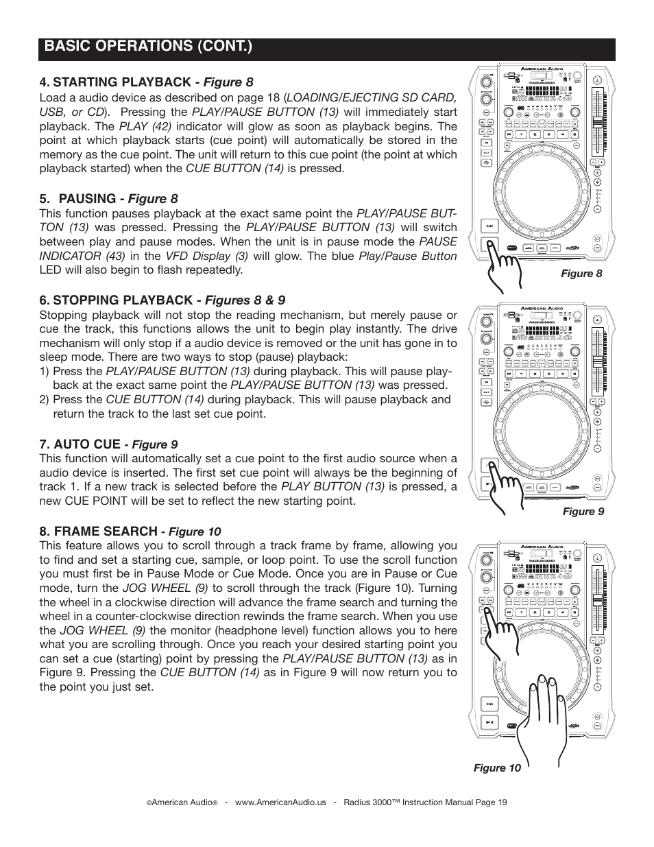 Basic operations (cont.) | American Audio Radius 3000 User Manual | Page 19 / 44