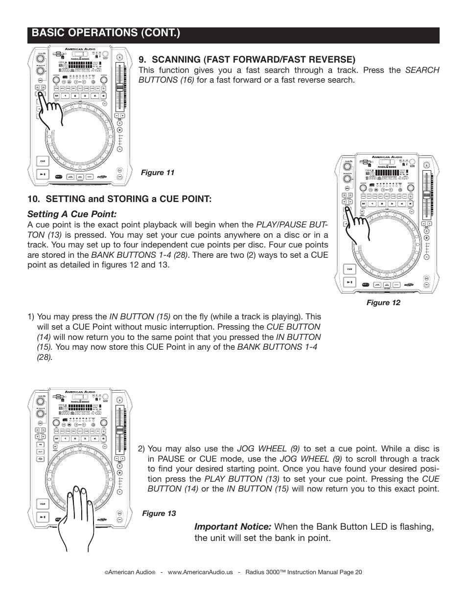 Basic operations (cont.) | American Audio Radius 3000 User Manual | Page 20 / 44