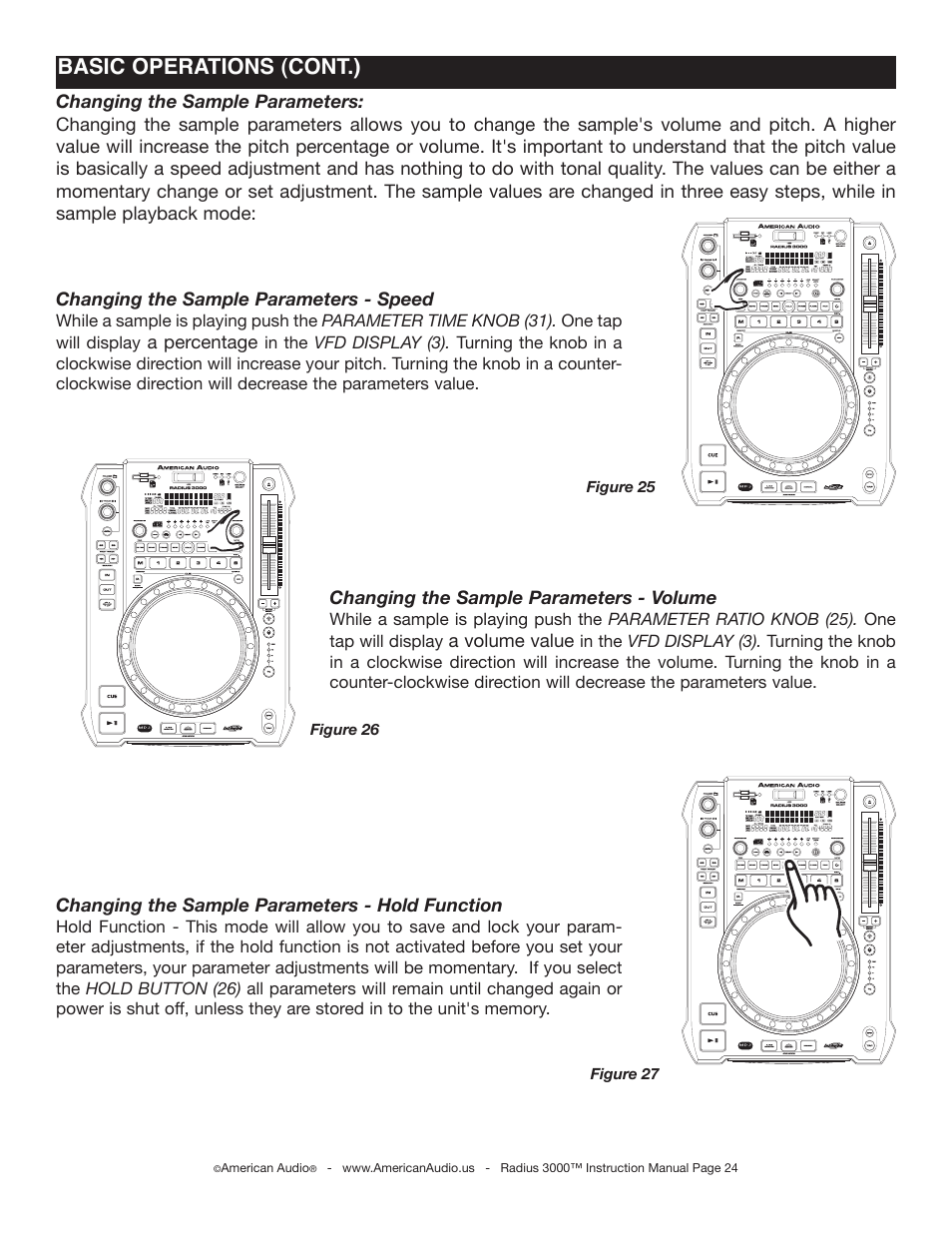 Basic operations (cont.) | American Audio Radius 3000 User Manual | Page 24 / 44