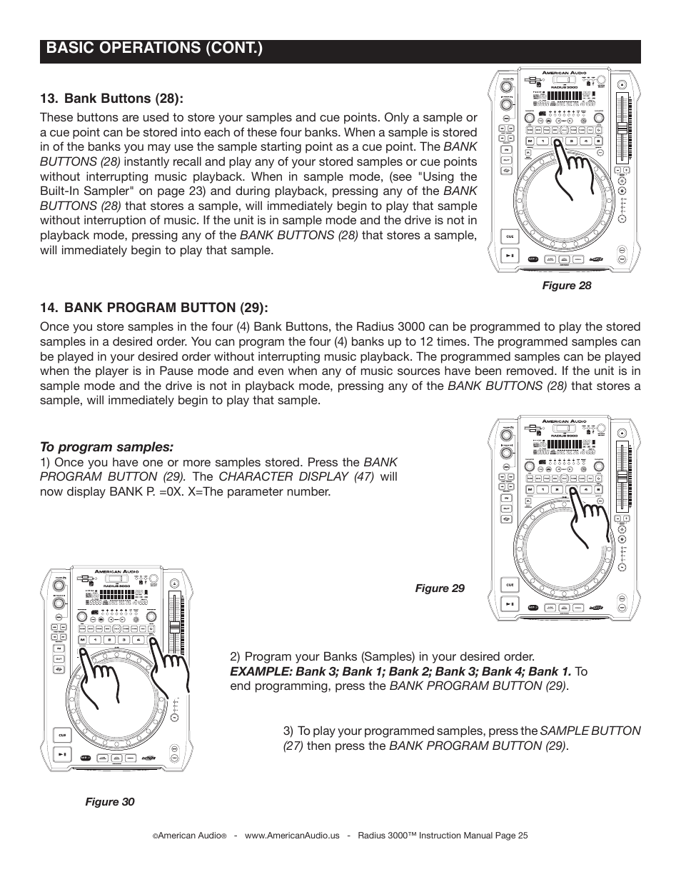 Basic operations (cont.) | American Audio Radius 3000 User Manual | Page 25 / 44