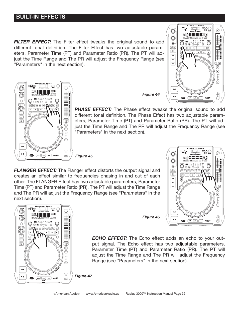 Built-in effects | American Audio Radius 3000 User Manual | Page 32 / 44
