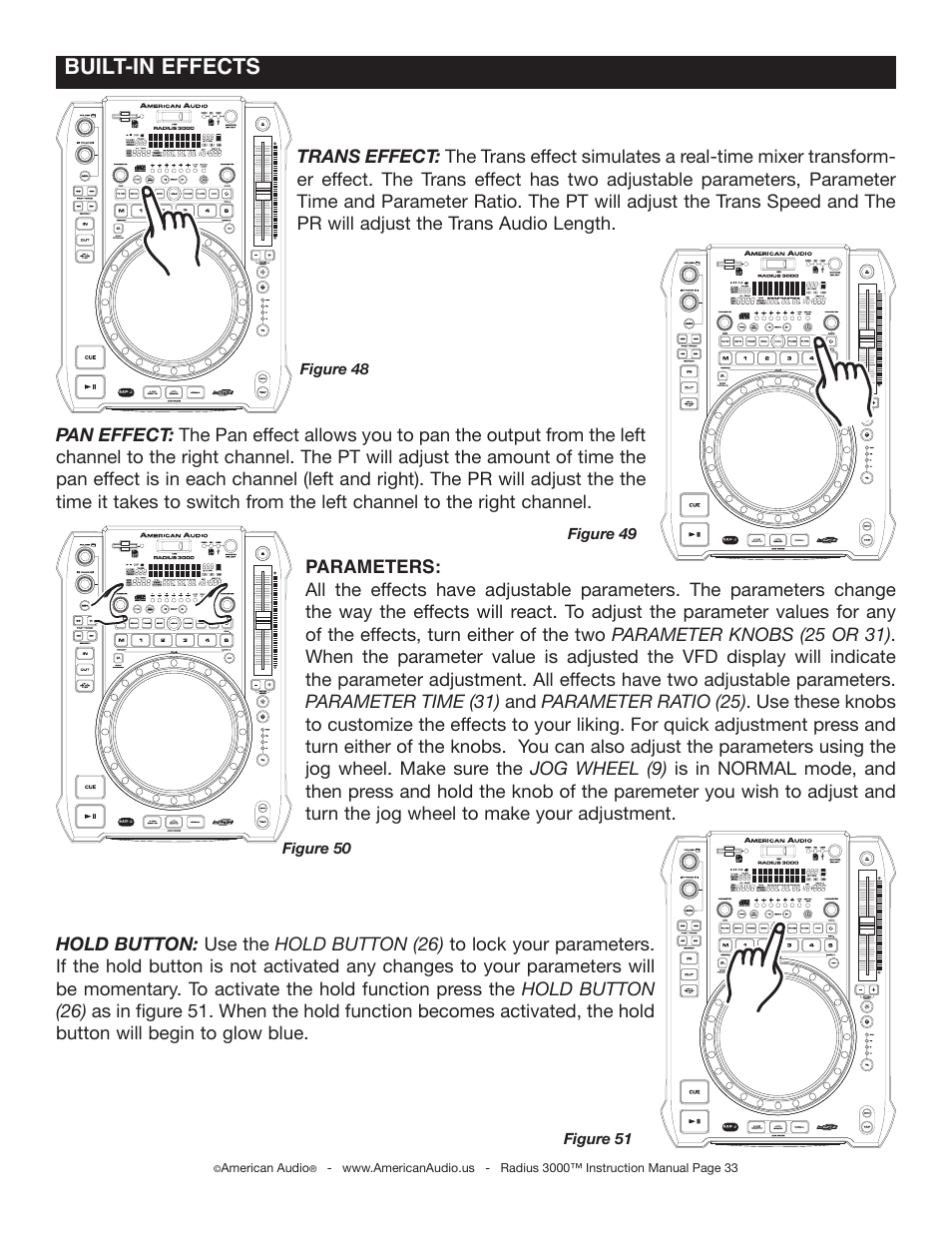 Built-in effects | American Audio Radius 3000 User Manual | Page 33 / 44