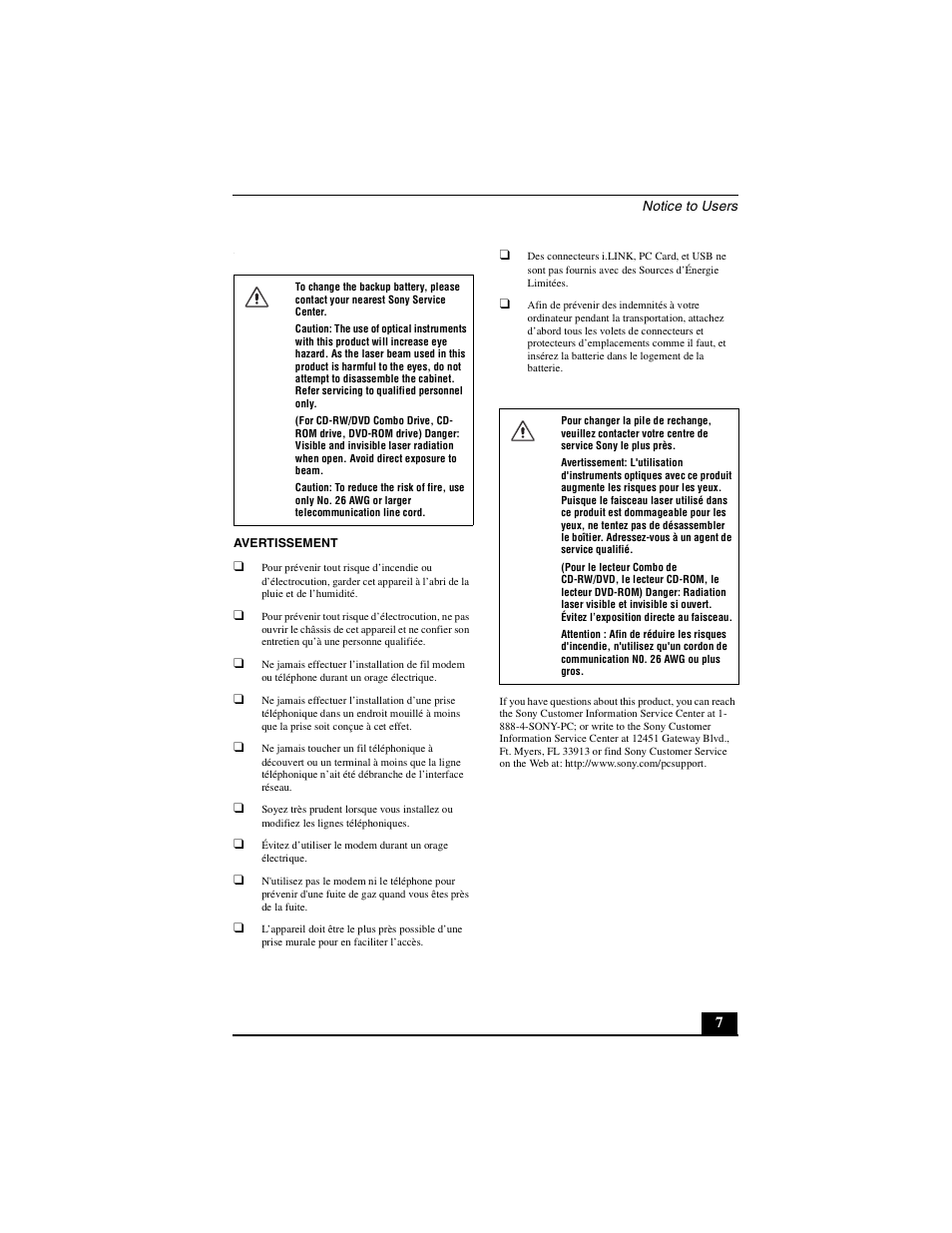 Sony PCG-Z1VA User Manual | Page 7 / 40