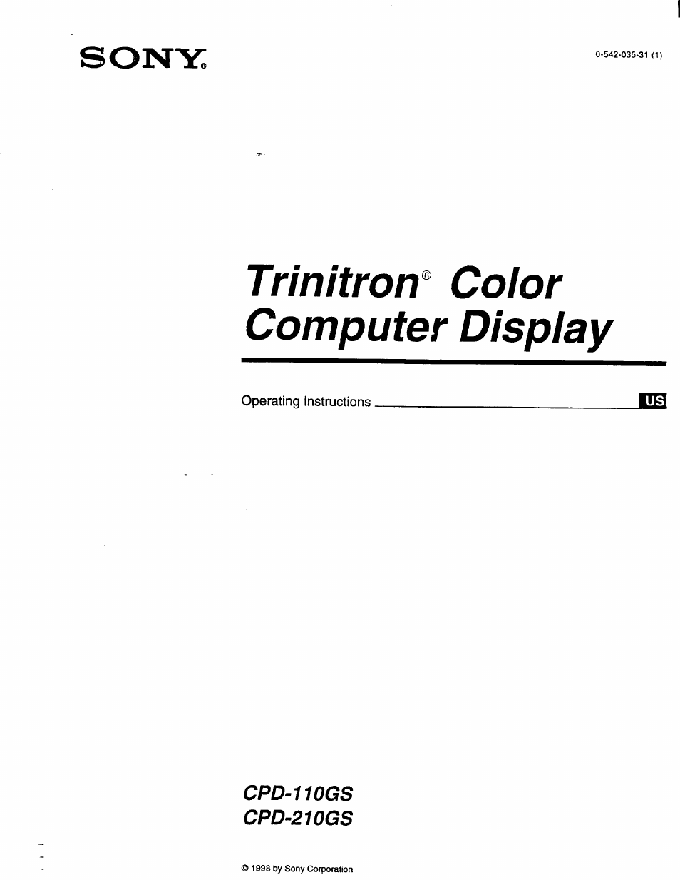 Sony CPD-110GS User Manual | 18 pages