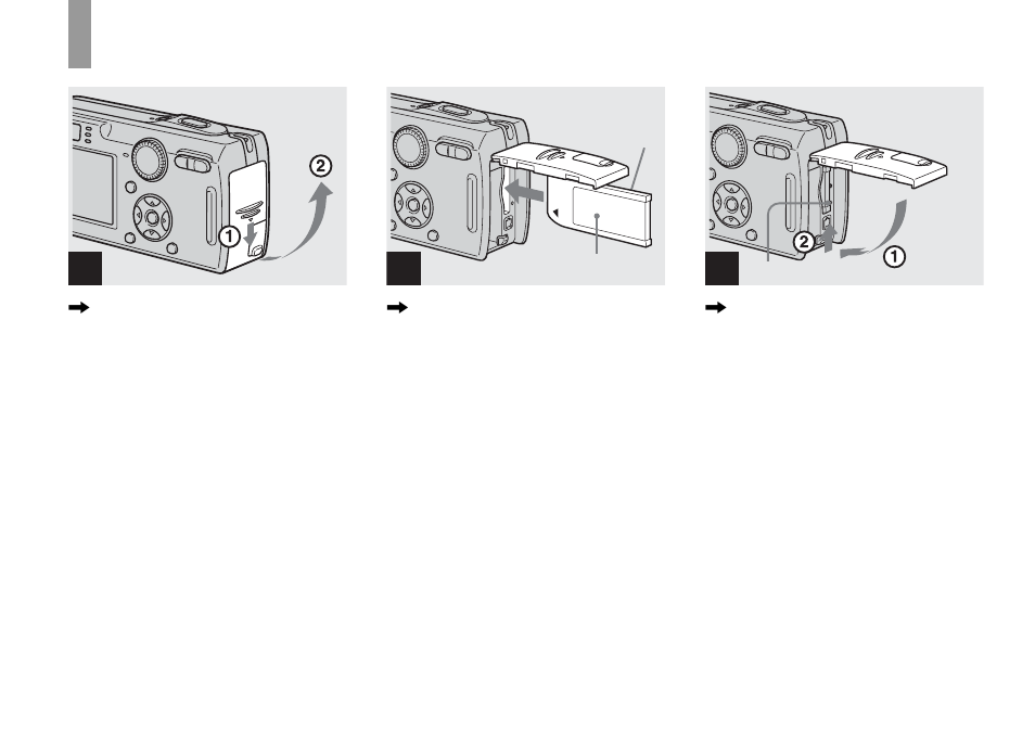 Shooting still images, Inserting and removing a “memory stick, Inserting and removing a | Memory stick | Sony DSC-P150 User Manual | Page 18 / 128