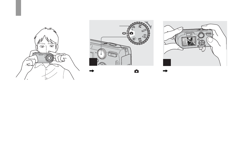 Basic still image shooting, Using auto adjustment mode | Sony DSC-P150 User Manual | Page 22 / 128