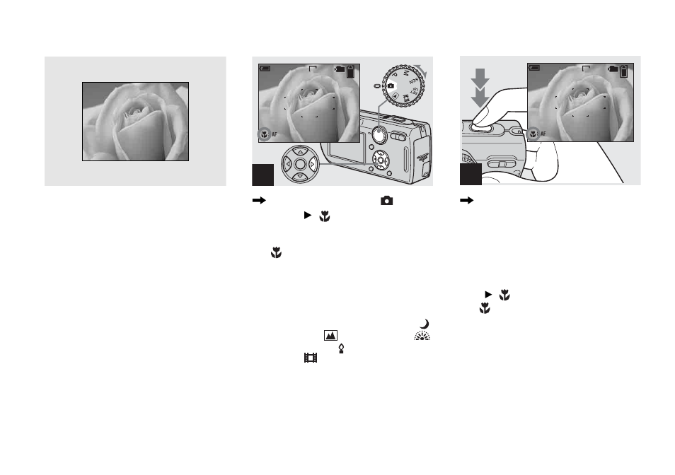 Shooting close-ups — macro | Sony DSC-P150 User Manual | Page 26 / 128