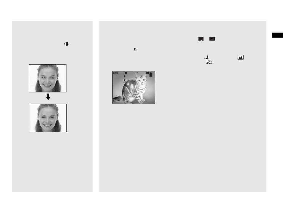 Shooting images with the af illuminator | Sony DSC-P150 User Manual | Page 29 / 128