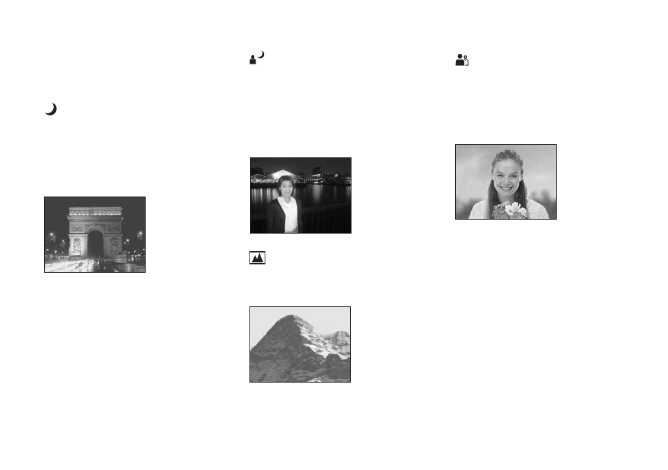 Shooting according to scene conditions, Scene selection | Sony DSC-P150 User Manual | Page 32 / 128