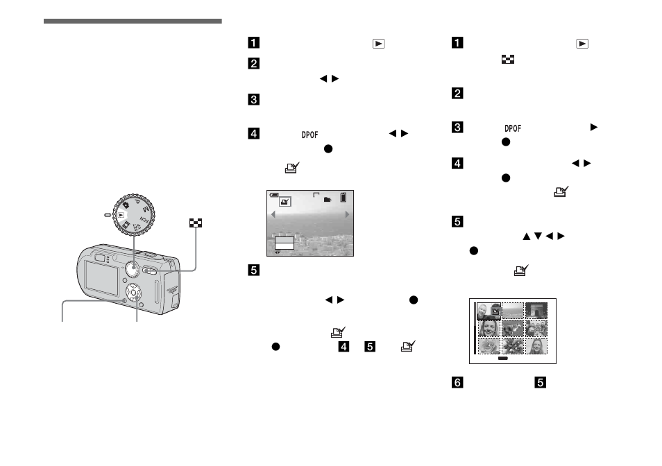 Choosing images to print, Print (dpof) mark | Sony DSC-P150 User Manual | Page 68 / 128