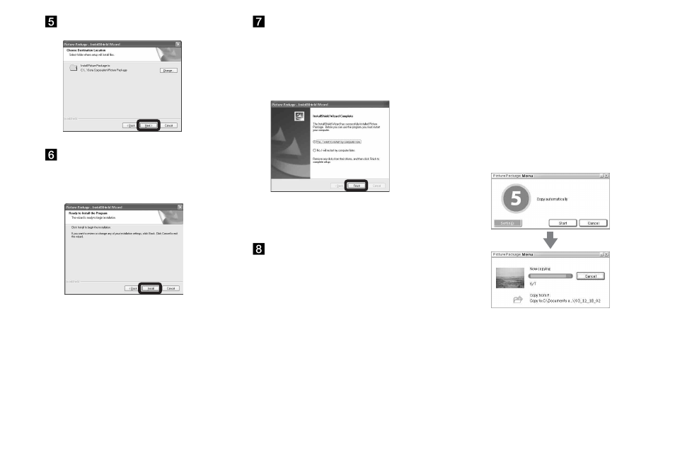 Copying images using “picture package, Copying images using, Picture package | Sony DSC-P150 User Manual | Page 90 / 128